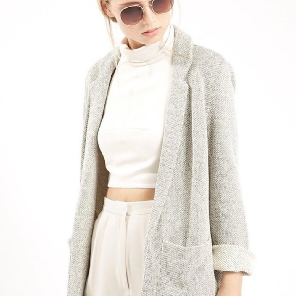 Topshop Longline Jersey Blazer size 10